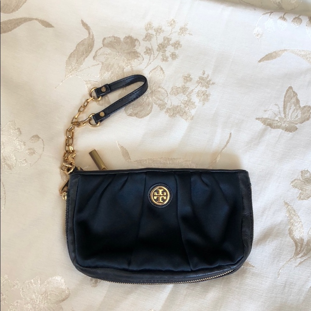 Tory Burch black wristlet purse